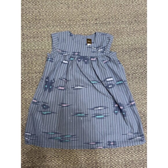 Tea Collection Sleeveless Dress Striped With Print Size 2T - Picture 1 of 5
